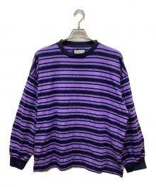 MAISON SPECIAL（メゾンスペシャル）の古着「ボーダーカットソー」｜ネイビー×パープル