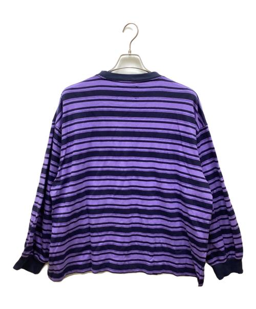 MAISON SPECIAL（メゾンスペシャル）MAISON SPECIAL (メゾンスペシャル) ボーダーカットソー ネイビー×パープル サイズ:size2の古着・服飾アイテム