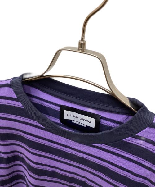 MAISON SPECIAL（メゾンスペシャル）MAISON SPECIAL (メゾンスペシャル) ボーダーカットソー ネイビー×パープル サイズ:size2の古着・服飾アイテム