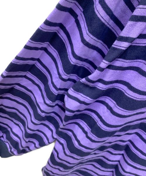 MAISON SPECIAL（メゾンスペシャル）MAISON SPECIAL (メゾンスペシャル) ボーダーカットソー ネイビー×パープル サイズ:size2の古着・服飾アイテム
