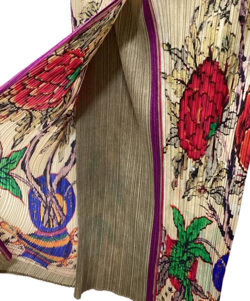 PLEATS PLEASE（プリーツプリーズ）PLEATS PLEASE (プリーツプリーズ) 総柄ラッププリーツスカート ベージュ サイズ:size3の古着・服飾アイテム