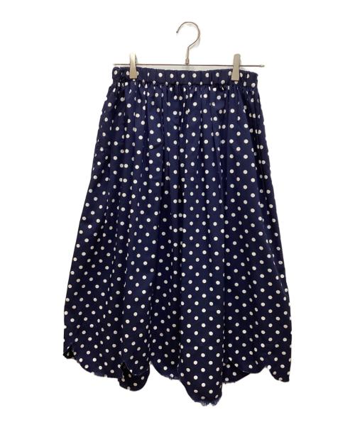 ROBE DE CHAMBRE COMME DES GARCONS（ローブドシャンブル コムデギャルソン）ROBE DE CHAMBRE COMME DES GARCONS (ローブドシャンブル コムデギャルソン) ドット柄スカート ネイビー サイズ:不明の古着・服飾アイテム