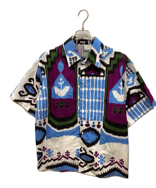 MSGM（エムエスジーエム）MSGM (エムエスジーエム) COTTON PRINTED SHIRT/コットンプリントシャツ ブルー サイズ:size39 未使用品の古着・服飾アイテム