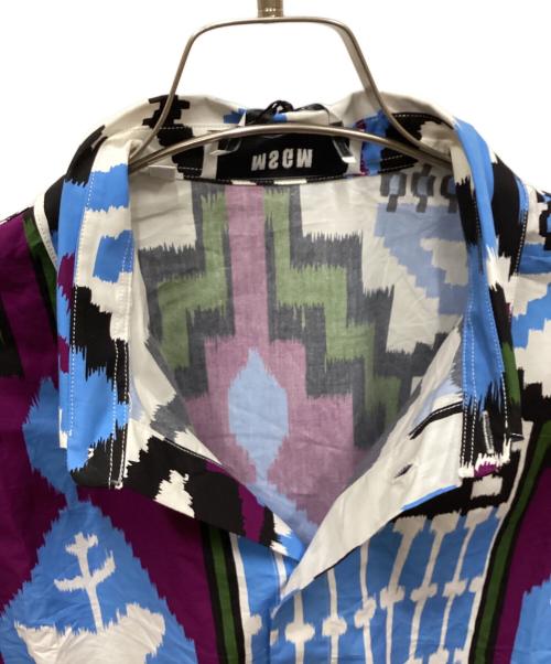 MSGM（エムエスジーエム）MSGM (エムエスジーエム) COTTON PRINTED SHIRT/コットンプリントシャツ ブルー サイズ:size39 未使用品の古着・服飾アイテム