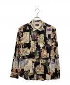 Paul Smith COLLECTIONポールスミス コレクション）の古着「総柄シャツ」｜ブラック×ベージュ