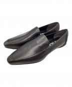 SHISEIシセイ）の古着「チゼルトゥソフトレザーローファー」｜ブラック