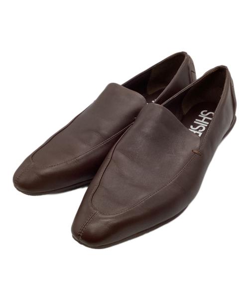 SHISEIDO（シセイドウ）SHISEIDO (シセイドウ) チゼルトゥソフトレザーローファー ブラウン サイズ:24cmの古着・服飾アイテム