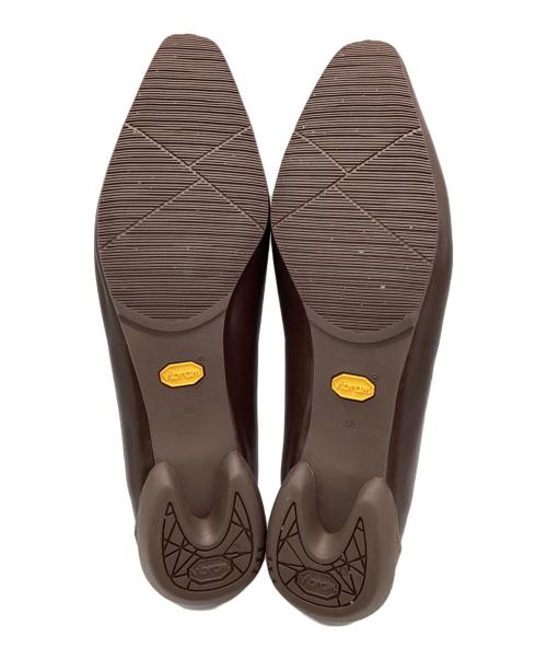 SHISEIDO（シセイドウ）SHISEIDO (シセイドウ) チゼルトゥソフトレザーローファー ブラウン サイズ:24cmの古着・服飾アイテム