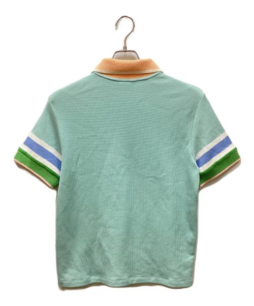 LACOSTE（ラコステ）LACOSTE (ラコステ) ワッフルニットポロシャツ スカイブルー サイズ:size38の古着・服飾アイテム