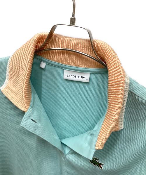LACOSTE（ラコステ）LACOSTE (ラコステ) ワッフルニットポロシャツ スカイブルー サイズ:size38の古着・服飾アイテム