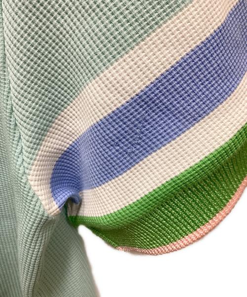 LACOSTE（ラコステ）LACOSTE (ラコステ) ワッフルニットポロシャツ スカイブルー サイズ:size38の古着・服飾アイテム