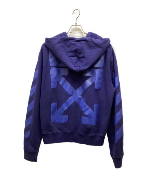 OFFWHITE（オフホワイト）OFFWHITE (オフホワイト) RUBBER ARROW SLIM ZIP HOOD ブルー サイズ:Lの古着・服飾アイテム