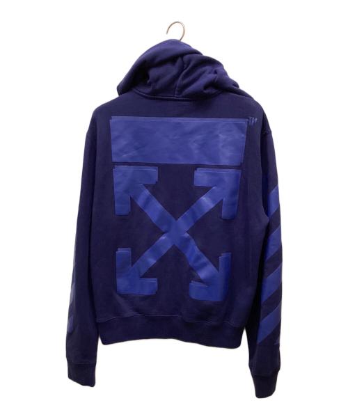 OFFWHITE（オフホワイト）OFFWHITE (オフホワイト) RUBBER ARROW SLIM ZIP HOOD ブルー サイズ:Lの古着・服飾アイテム