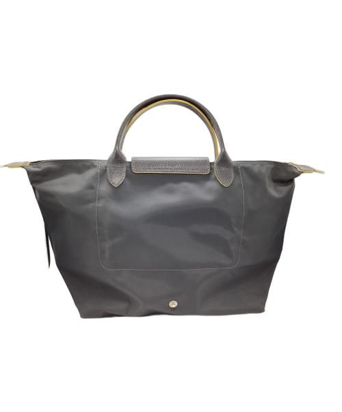 LONGCHAMP（ロンシャン）LONGCHAMP (ロンシャン) LE PLIAGEワンポイント刺繍トートバッグ グレーの古着・服飾アイテム