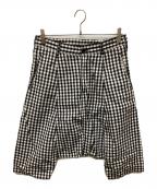 BLACK COMME des GARCONSブラックコムデギャルソン）の古着「ギンガムチェックサルエルパンツ」｜ブラック×ホワイト