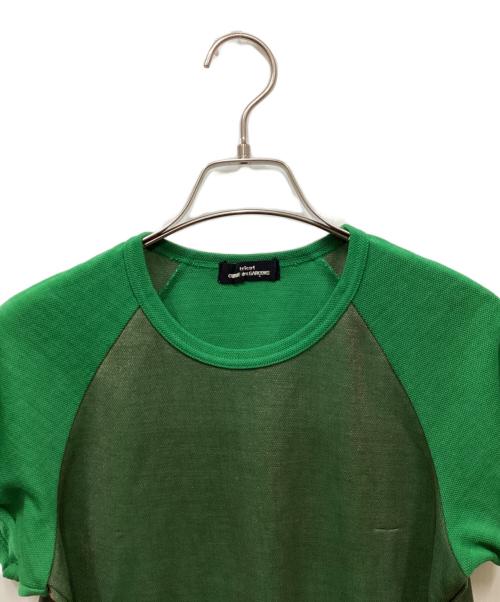 tricot COMME des GARCONS（トリココムデギャルソン）tricot COMME des GARCONS (トリココムデギャルソン) AD1996玉虫スリット糸Tシャツ グリーン サイズ:記載なしの古着・服飾アイテム