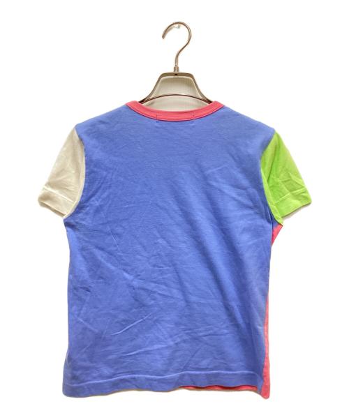PLAY COMME des GARCONS（プレイコムデギャルソン）PLAY COMME des GARCONS (プレイコムデギャルソン) ハートワッペン切替Tシャツ ピンク サイズ:Sの古着・服飾アイテム