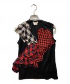 COMME des GARCONSコムデギャルソン）の古着「AD2009ノースリーブフリルカットソー」｜ブラック