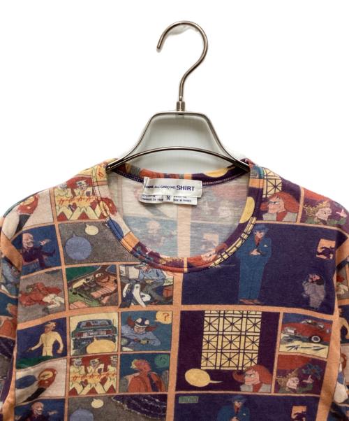 COMME des GARCONS SHIRT（コムデギャルソンシャツ）COMME des GARCONS SHIRT (コムデギャルソンシャツ) コミック柄長袖Tシャツ ブラウン サイズ:Mの古着・服飾アイテム