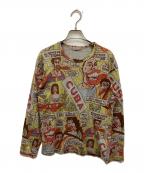 COMME des GARCONS HOMMEコムデギャルソン オム）の古着「コミックプリント長袖Tシャツ」｜マルチカラー