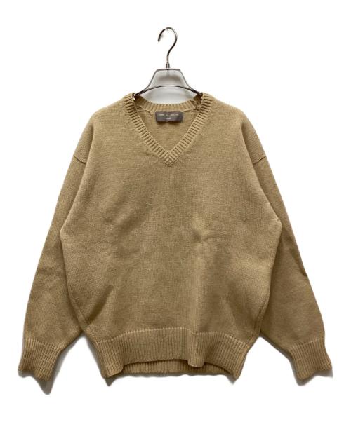 COMME des GARCONS HOMME（コムデギャルソン オム）COMME des GARCONS HOMME (コムデギャルソン オム) AD1989Vネックニット ベージュ サイズ:なしの古着・服飾アイテム