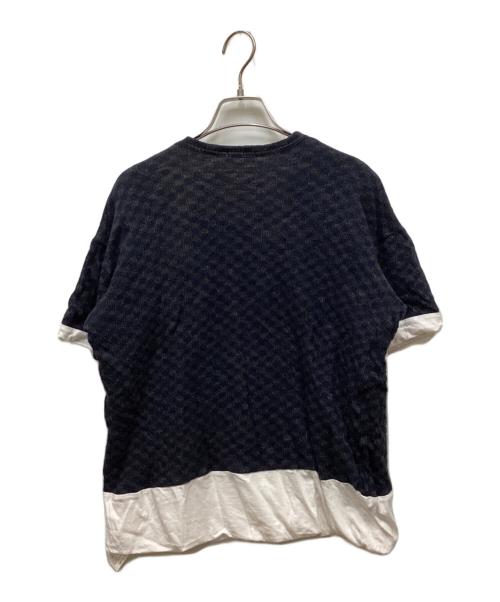 COMME des GARCONS HOMME（コムデギャルソン オム）COMME des GARCONS HOMME (コムデギャルソン オム) ダブルフェイスTシャツ ネイビー サイズ:表記無しの古着・服飾アイテム
