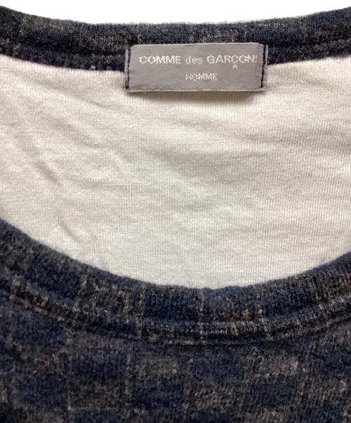 COMME des GARCONS HOMME（コムデギャルソン オム）COMME des GARCONS HOMME (コムデギャルソン オム) ダブルフェイスTシャツ ネイビー サイズ:表記無しの古着・服飾アイテム