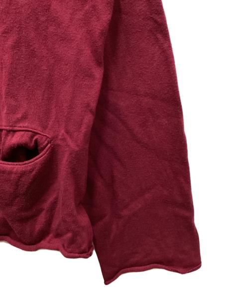 COMME des GARCONS HOMME（コムデギャルソン オム）COMME des GARCONS HOMME (コムデギャルソン オム) AD2000スクエア柄ジップカーディガン レッド サイズ:記載なしの古着・服飾アイテム