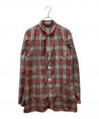 COMME des GARCONS HOMME PLUSコムデギャルソンオムプリュス）の古着「チェックジャケット」｜レッド×グレー