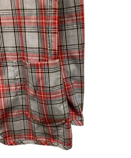 COMME des GARCONS HOMME PLUS（コムデギャルソンオムプリュス）COMME des GARCONS HOMME PLUS (コムデギャルソンオムプリュス) チェックジャケット レッド×グレー サイズ:Mの古着・服飾アイテム