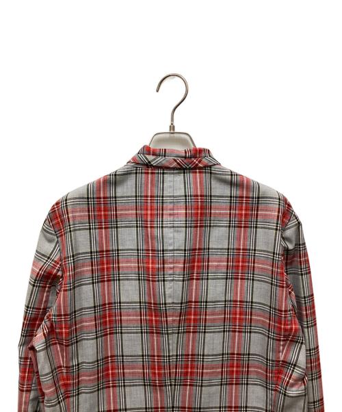COMME des GARCONS HOMME PLUS（コムデギャルソンオムプリュス）COMME des GARCONS HOMME PLUS (コムデギャルソンオムプリュス) チェックジャケット レッド×グレー サイズ:Mの古着・服飾アイテム