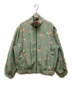 SUPREMEシュプリーム）の古着「19SS Floral Silk Track Jacket/フローラルシルクトラックジャケット」｜グリーン