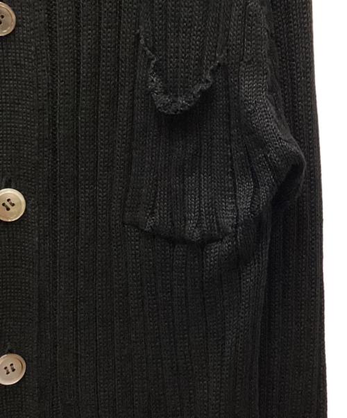 COMME des GARCONS HOMME（コムデギャルソン オム）COMME des GARCONS HOMME (コムデギャルソン オム) リネンリブニットカーディガン ブラック サイズ:表記なしの古着・服飾アイテム
