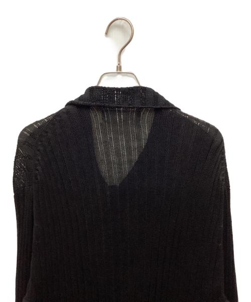 COMME des GARCONS HOMME（コムデギャルソン オム）COMME des GARCONS HOMME (コムデギャルソン オム) リネンリブニットカーディガン ブラック サイズ:表記なしの古着・服飾アイテム