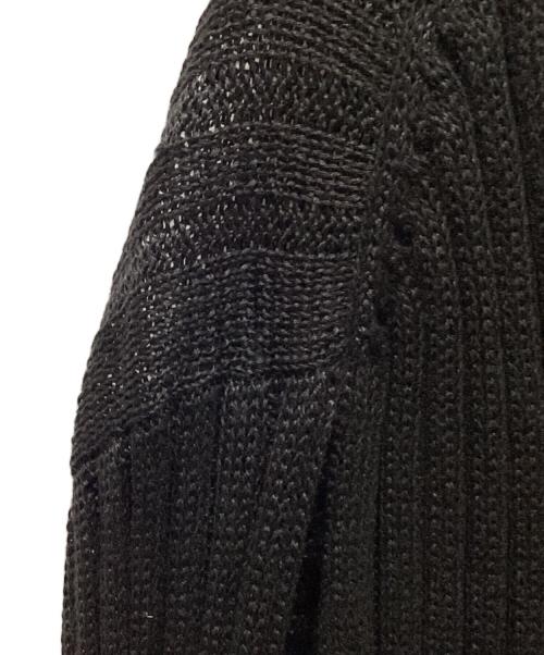 COMME des GARCONS HOMME（コムデギャルソン オム）COMME des GARCONS HOMME (コムデギャルソン オム) リネンリブニットカーディガン ブラック サイズ:表記なしの古着・服飾アイテム