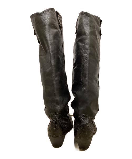 JUNYA WATANABE MAN PINK（ジュンヤワタナベマン ピンク）JUNYA WATANABE MAN PINK (ジュンヤワタナベマン ピンク) スタッズロングブーツ ブラック サイズ:Mの古着・服飾アイテム