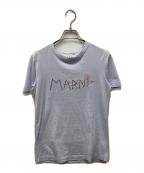MARNIマルニ）の古着「HAND-EMBROIDERED Tシャツ」｜スカイブルー