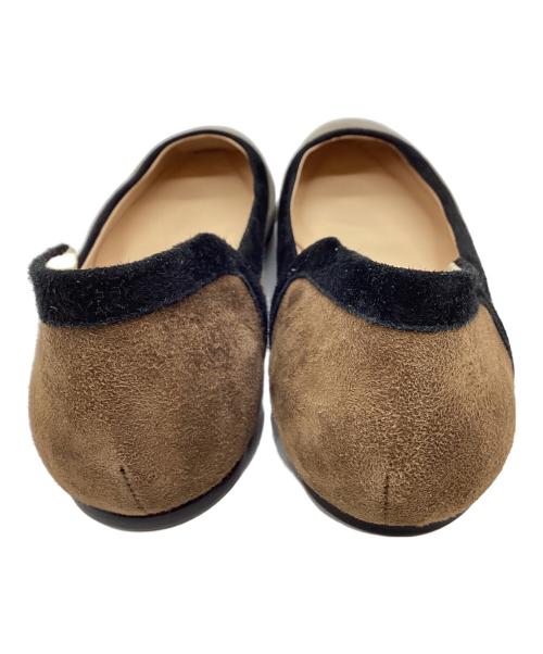 FABIO RUSCONI（ファビオルスコーニ）FABIO RUSCONI (ファビオルスコーニ) 2トーンスエードフラットシューズ グレー サイズ:38.5の古着・服飾アイテム