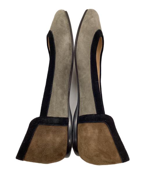 FABIO RUSCONI（ファビオルスコーニ）FABIO RUSCONI (ファビオルスコーニ) 2トーンスエードフラットシューズ グレー サイズ:38.5の古着・服飾アイテム