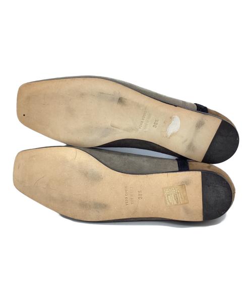 FABIO RUSCONI（ファビオルスコーニ）FABIO RUSCONI (ファビオルスコーニ) 2トーンスエードフラットシューズ グレー サイズ:38.5の古着・服飾アイテム