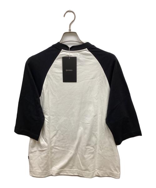 CUNE（キューン）CUNE (キューン) 7分袖ラグランTシャツ ホワイト×ブラック サイズ:1 未使用品の古着・服飾アイテム