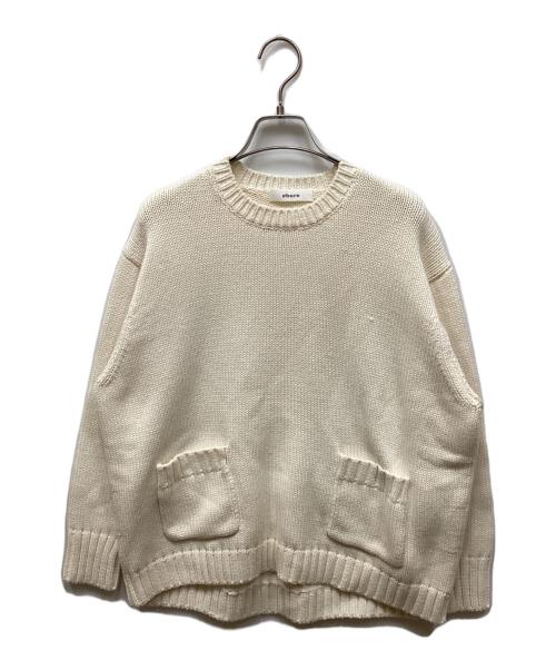 ebure（エブール）ebure (エブール) コットンカシミヤニットセーター ホワイト サイズ:36の古着・服飾アイテム