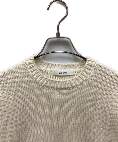 ebure（エブール）ebure (エブール) コットンカシミヤニットセーター ホワイト サイズ:36の古着・服飾アイテム