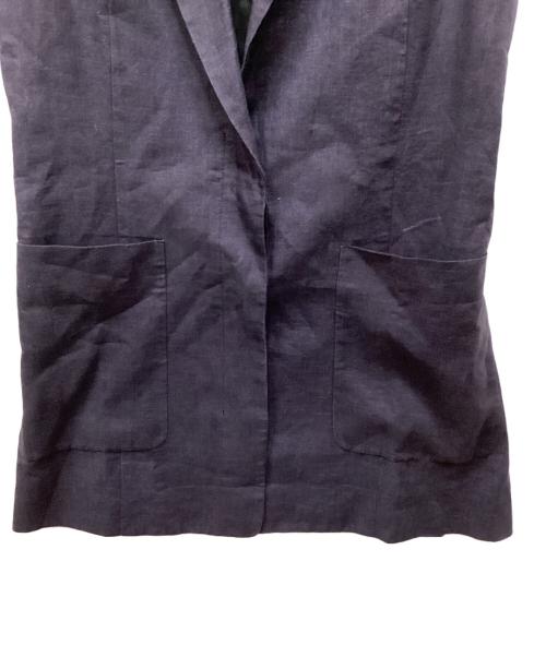 ebure（エブール）ebure (エブール) リネンロングジレ ネイビー サイズ:38の古着・服飾アイテム