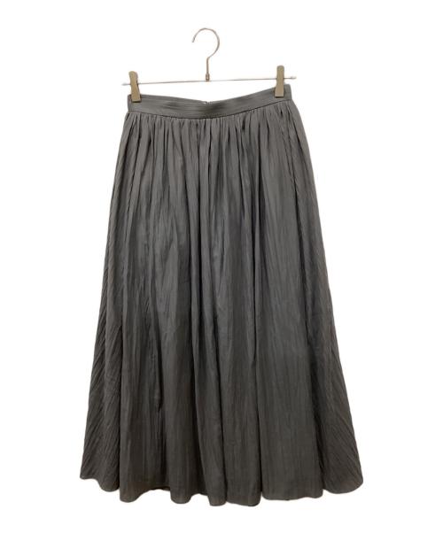 ebure（エブール）ebure (エブール) リンクボイルマキシギャザースカート グレー サイズ:36の古着・服飾アイテム