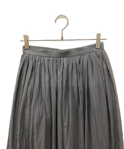 ebure（エブール）ebure (エブール) リンクボイルマキシギャザースカート グレー サイズ:36の古着・服飾アイテム