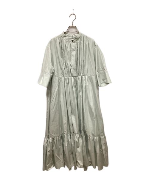 ebure（エブール）ebure (エブール) ボタニカルコットンシルクシャツワンピース ミントグリーン サイズ:36の古着・服飾アイテム