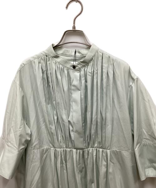 ebure（エブール）ebure (エブール) ボタニカルコットンシルクシャツワンピース ミントグリーン サイズ:36の古着・服飾アイテム