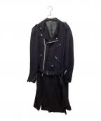 COMME des GARCONS HOMME PLUSコムデギャルソンオムプリュス）の古着「ネジレライダースコート」｜ネイビー