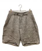 MAINUマイヌ）の古着「リネン×シルクハーフパンツ」｜グレー